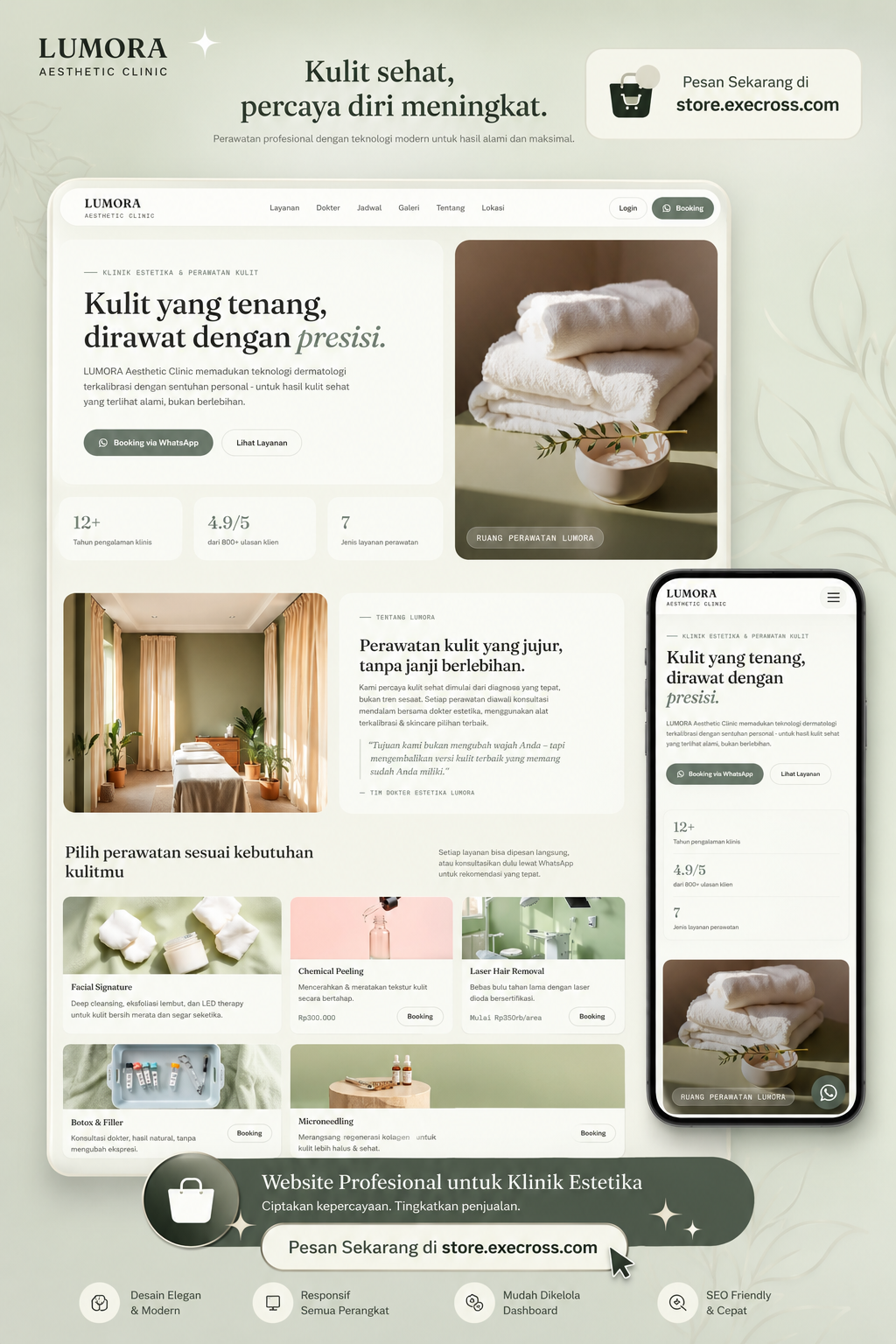 Lumora Aesthetic Clinic website preview