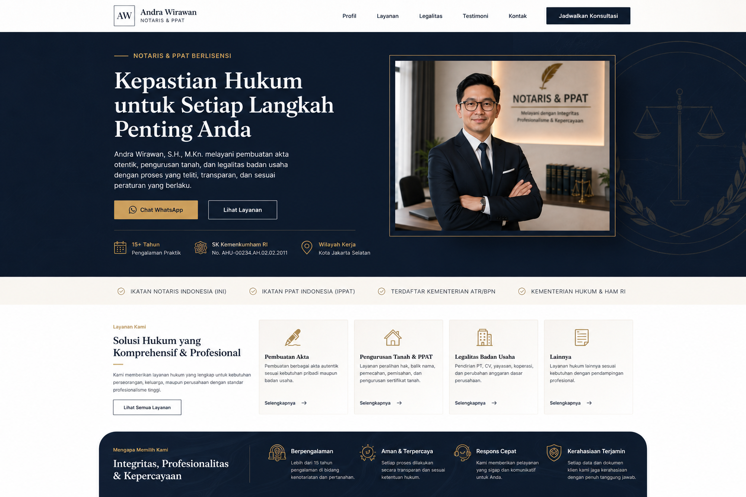 Notaris website preview