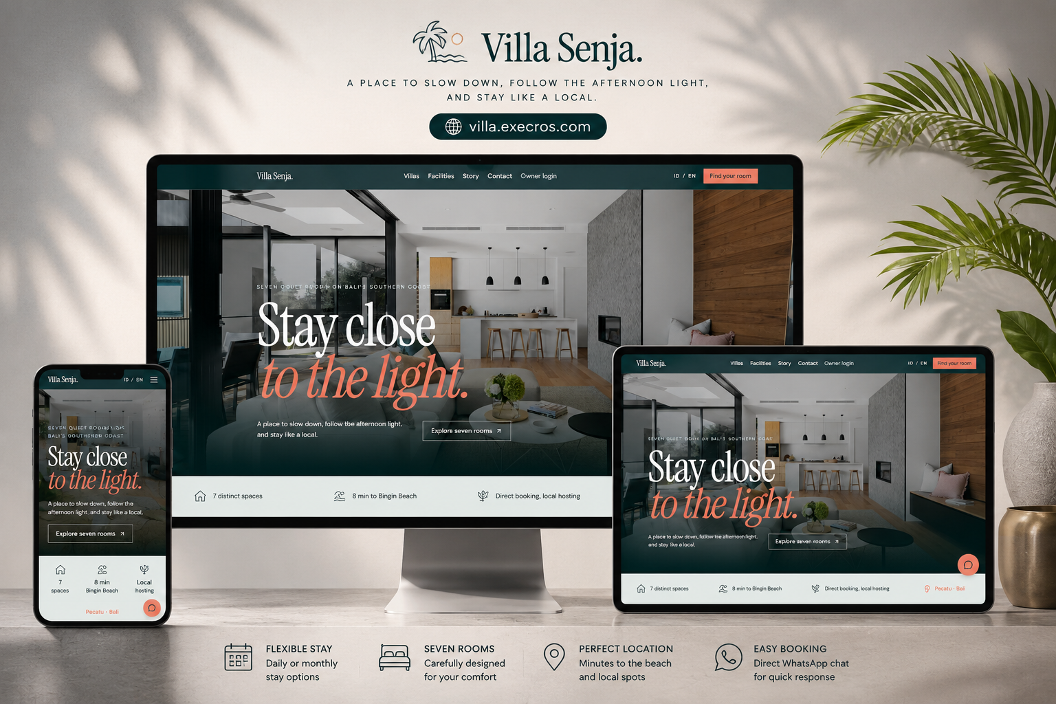 Villa Senja website preview